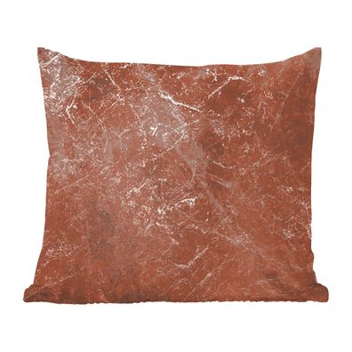 Zierkissen - Sofakissen - Dekokissen - 50x50 cm - Marmor - Muster - Rot
