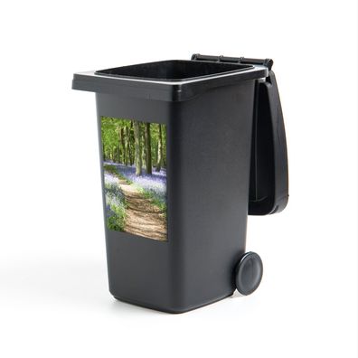 Mülltonnenaufkleber - Wald - Pfad - Wildblumen - 40x60 cm