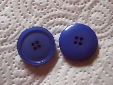 1 Kunststoffknöpfe Knopf blau 25x4mm 4Loch Nr. 3213