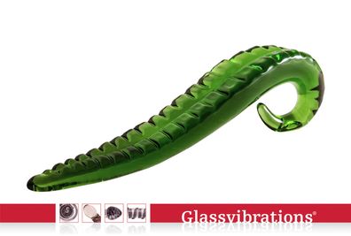 Glassvibrations Glasdildo Teufelszunge Jungle green Dildo Sexspielzeug Massagegerät