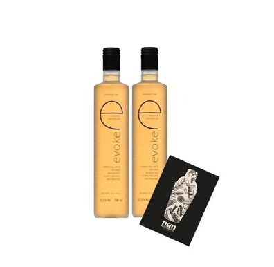 Evoke 2er Set Orange Gin 2x 0,7L (37,5% Vol) Der 5 fach destillierte Gin mit Or