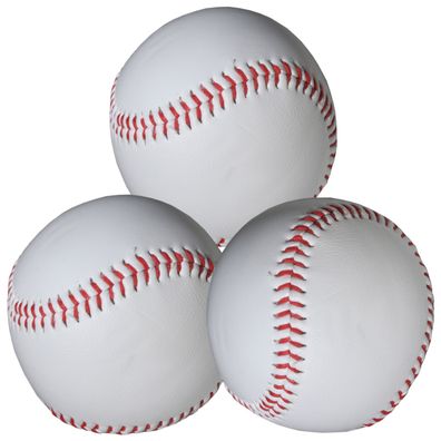 MFH Baseball "Basic" 5 OZ Softball 3 Stück Syntex Kork-Gummi-Kern