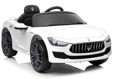 Maserati Ghibli Kiderfahrzeug Kinderelektrofahrzeug 12V EVA Soft Reifen Ledersitz Wei