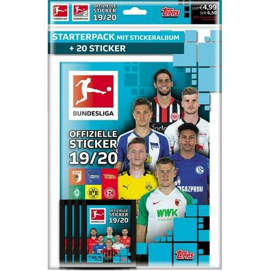 Topps Bundesliga Sammelsticker 2019/20 - 1 Album inkl. 4 Tüten Neu & OVP