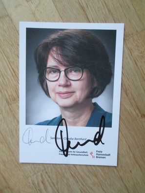 Bremen Senatorin Die Linke Claudia Bernhard - handsigniertes Autogramm!!!