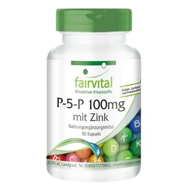 P-5-P 100mg mit Zink - aktives Vitamin B6 - 90 Kapseln - fairvital