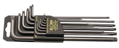 TORX®-Winkelschraubendreher-Satz, lang im Kunststoffhalter, 13-teilig 5-50 mm, ELORA-