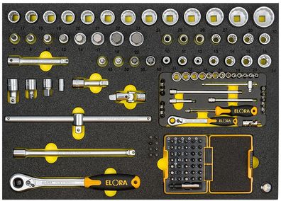 Modul-Steckschlüssel-Satz 1/4" und 1/2", ELORA-OMS-46