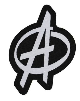 Anarchy Symbol gewebter Aufnäher woven Patch Neu New