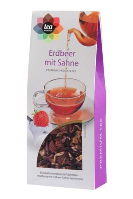 90g Erdbeer mit Sahne loser aromatisierter Früchte Tee