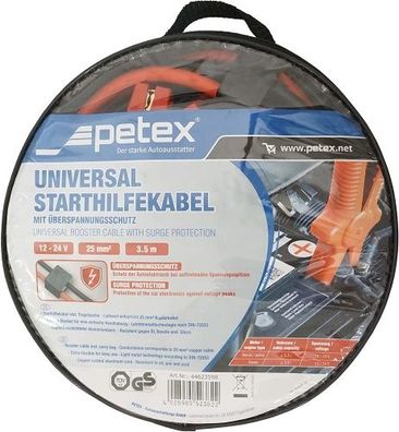 Petex 44623598 Starthilfekabel 25 mm², mit Überspannungsschutz, Länge 3,5 m