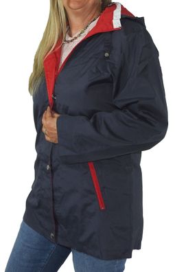 leichter Damen Parka Übergangsjacke Kapuze Mantel Frühling Sommer Jacke blau