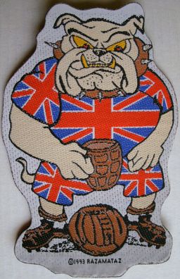 Football Bulldog gewebter Aufnäher woven Patch