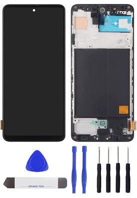 LCD Display Bildschirm Set Touchscreen mit Rahmen für Samsung Galaxy A51 A515F