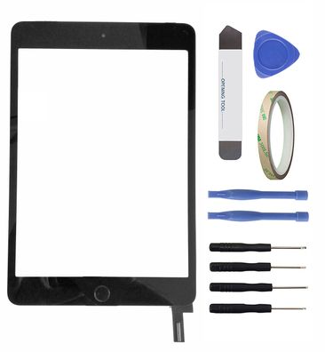 Touchscreen für Apple iPad Mini 4 A1538 A1550 Digitizer Glas Scheibe Schwarz