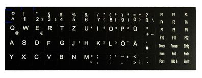 Deutsche Tastaturaufkleber LENOVO Tastatur Aufkleber Notebook blk. 69 Tasten