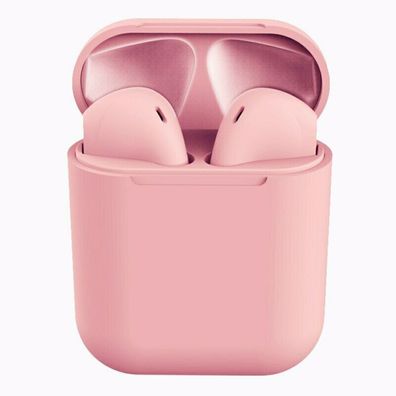TWS i12 Bluetooth Kopfhörer Wireless Touch Ohrhörer Kabellos Headset Rosa