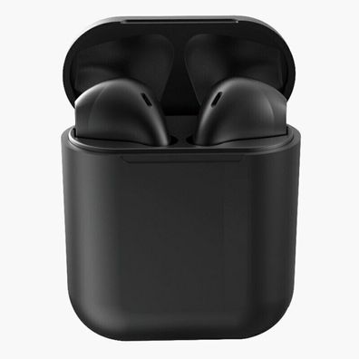 TWS i12 Bluetooth Kopfhörer Wireless Touch Ohrhörer Kabellos Headset Schwarz