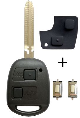 Auto Schlüssel Gehäuse 2 Tasten für TOYOTA Avensis Aygo Corolla RAV4 Yaris