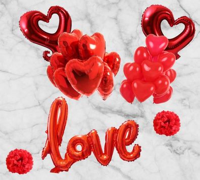 love Herzform Luftballon Verlobung Hochzeitsdeko Valentienstag liebe ballon