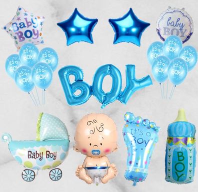 Babyparty JUMBO Folienballons Luftballon Rieseballon Boy or Girl Baby Party