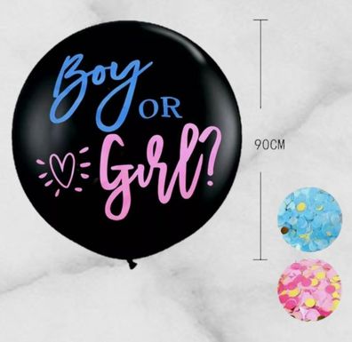 Babyparty neutral Boy or Girl 90cm Riesenballon Ballon Geburt XXL Luftballons