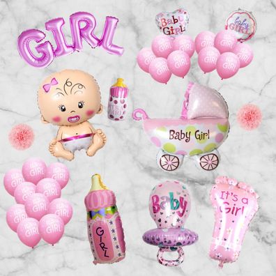 Babyparty Junge Mädchen Folienballon Geburt Luftballons Babyshower Riesenballons