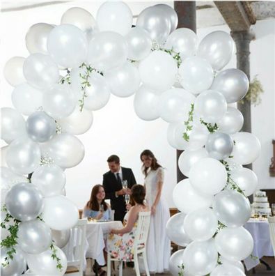 10 Stück Chrome Luftballons Metallic Hochzeitsdeko Latexballon Geburtstag Ballon
