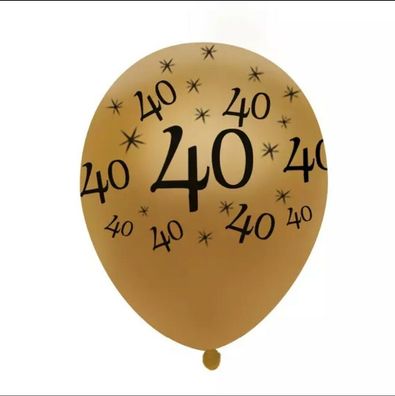 Gold Geburtstag Luftballons mit Zahlen 30 40 50 Jubiläum goldene Partyballons