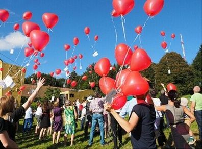30cm Herzballons Herz Luftballons Latexballons Hochzeit Helium Ballons