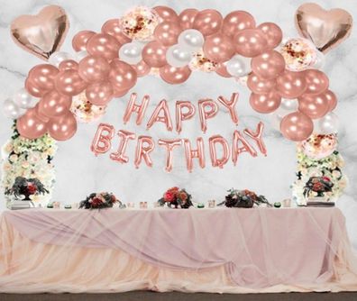 S - XXL Sets Happy Birthday Ballon Helium Luftballons Geburtstagsdeko Geburtstag