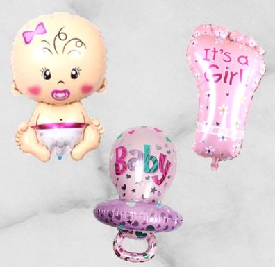 Babyparty Mädchen Luftballon XXL Folienballon Heliumballon Geburt Babyshower