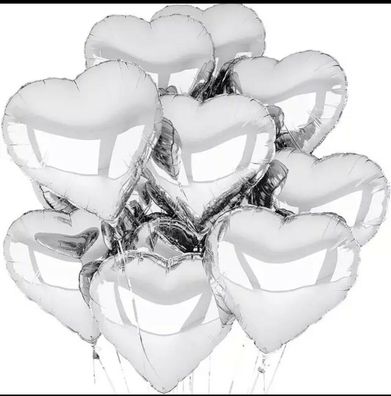 Herzform 10x Folienballons Hochzeit Ballons Verlobung Jubiläum Rose Gold Rosa