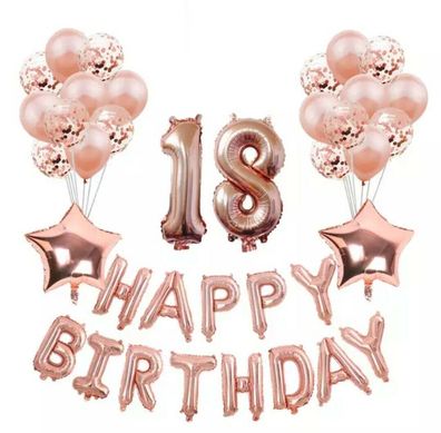 18 Geburtstag Happy Birthday Riesenballon XXL Luftballons Geburtstagsdekoration