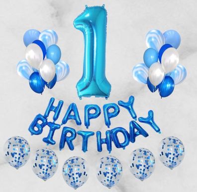 NEU First Birthday versch. Sets Geburtstag XXL Zahlen Luftballons Folienballons