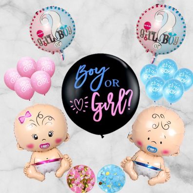 Set Wählen Baby Party neutral Boy or Girl 92cm Riesenballon Ballon Luftballons