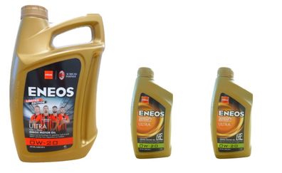 6 Liter (4L + 2x 1L) ENEOS Premium ULTRA 0W20 Fully-Synthetic Motoröl