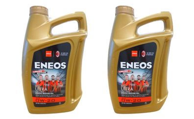 8 Liter (2x 4L) ENEOS Premium ULTRA 0W20 Fully-Synthetic Motoröl