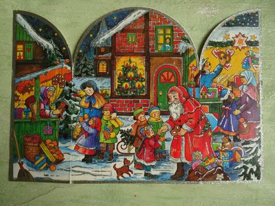 Adventskalender bsb 249-001 Karin Stengel Weihnachtsmann beschenkt Kinder