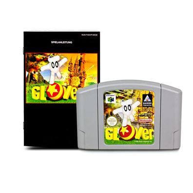 N64 Spiel GLOVER + Anleitung