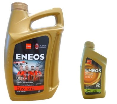 5 Liter (4L + 1L) ENEOS Premium ULTRA 0W20 Fully-Synthetic Motoröl