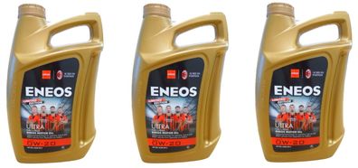 12 Liter (3x 4L) ENEOS Premium ULTRA 0W20 Fully-Synthetic Motoröl