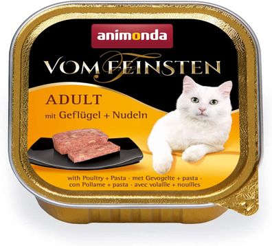 animonda ¦ vom Feinsten Adult - Geflügel + Nudeln - 32 x 100 g¦ nasses Katzenfutt...