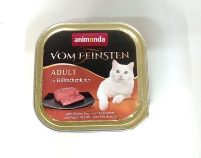 animonda | vom Feinsten Adult - Hühnchenleber - 32 x 100 g ¦ nasses Katzenfutter ...