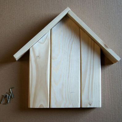 Schlüsselhaken Landhausstill Holz Haken Halter Hütte Unbehandelt Decoupage