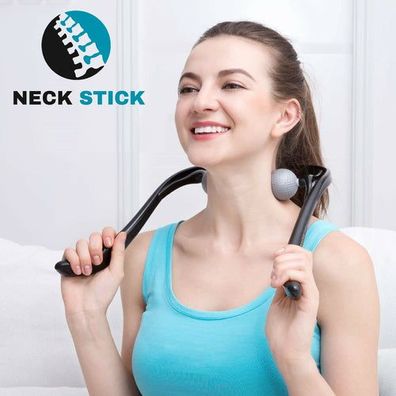 NeckStick Nackenmassagegerät Nacken Beine Massage Roller Selbstmassage Stick