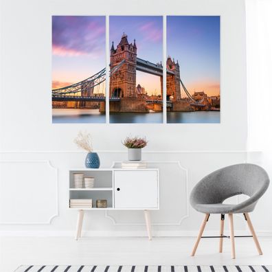 Leinwand Bilder SET 3-Teilig MOST Tower Bridge London 3D Wandbilder xxl 5759