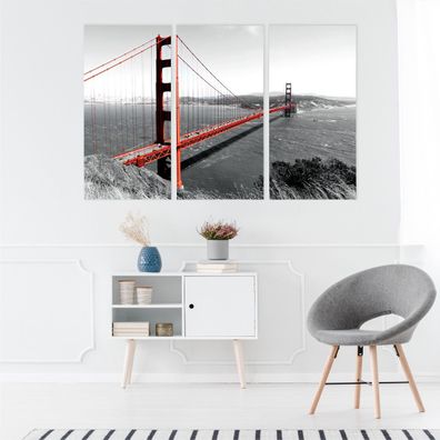 Leinwand Bilder SET 3-Teilig Bridge Heaven Architektur 3D Wandbilder xxl 5859