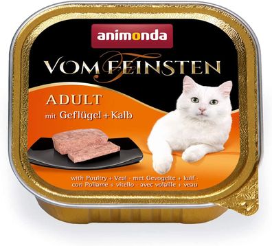 animonda ¦ vom Feinsten Adult - Geflügel & Kalb - 32 x 100 g ¦ nasses Katzenfutter...