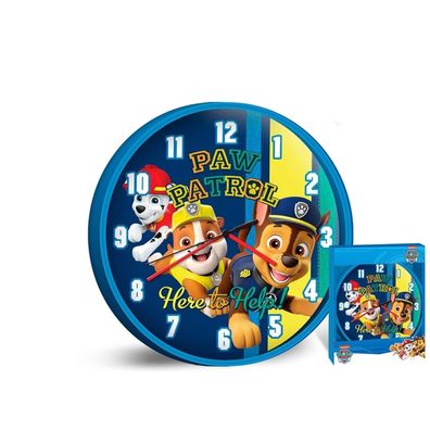 Paw Patrol Kinderzimmer Wanduhr 25 cm Deko Chase Marshall Dogs Clock Wallclock